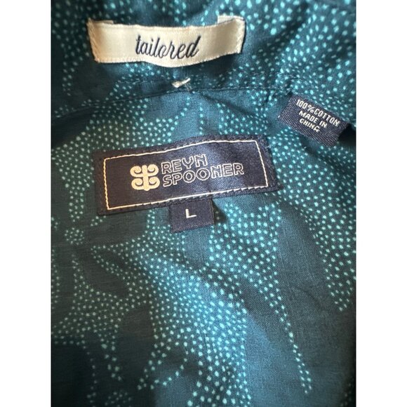 Reyn Spooner men’s blue Hawaiian tailored fit shirt size Large - Picture 4 of 5